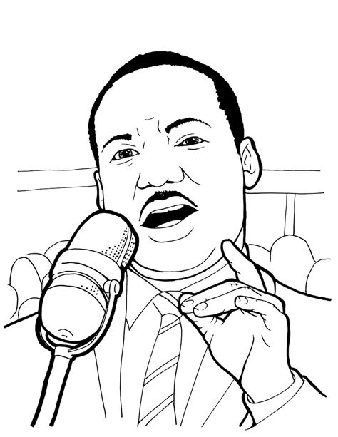 Martin Luther King Coloring Pages Printable